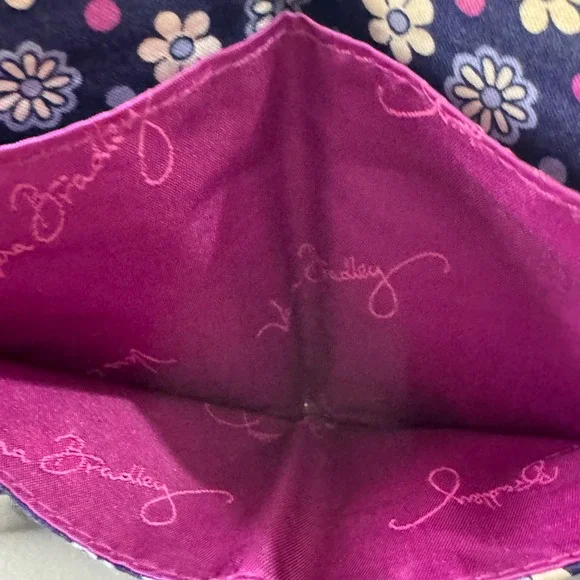 Vera Bradley Pink Blue Paisley Quilted Cotton Trifold Wallet Snap Closure - Picture 10 of 14